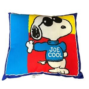 Vtg Snoopy "Joe Cool" Character Throw‎ Pillow Peanuts United Feature Syndicate